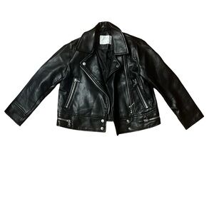 Zara Black Leather Outerwear